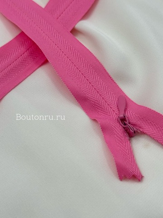 Молния потайная неразъемная розовая