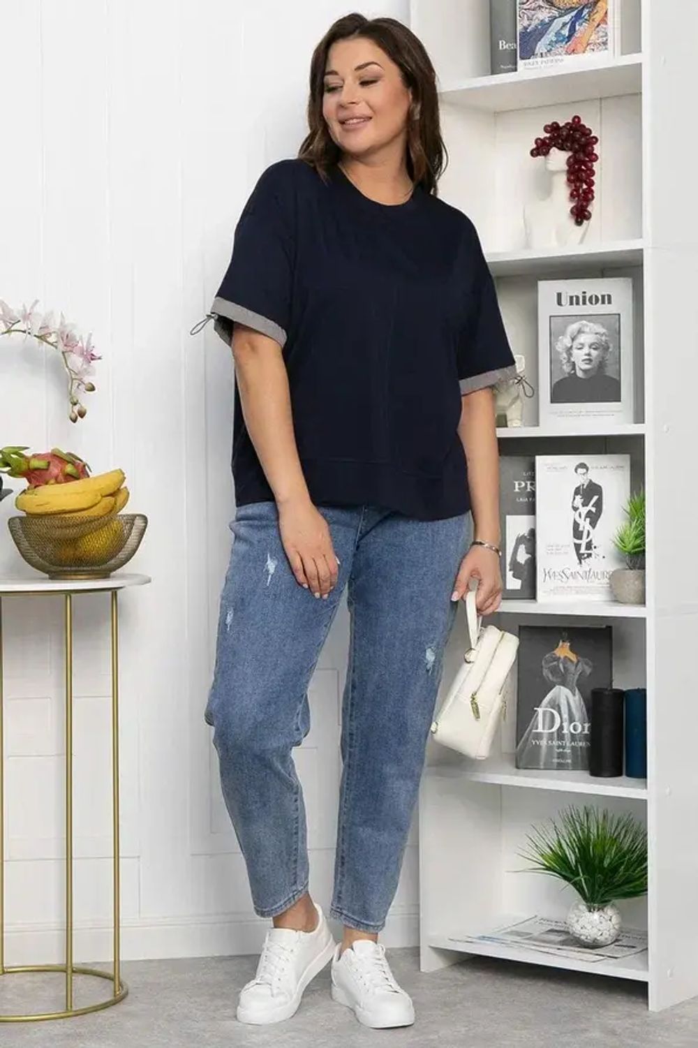 Блуза Софья (синяя) Б13941-1М LT Collection