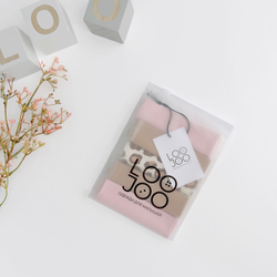 Платочки сет из 5 штук LooJoo Пудра / Карамель / Леопард