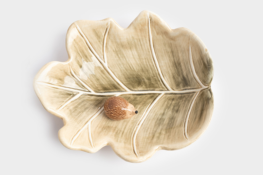 Блюдо 20х17см Anna Lafarg Autumn forest Еж на листе