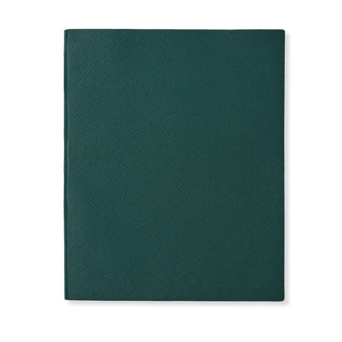 Smythson Блокнот Portobello Notebook in Panama, Black (бежевый)