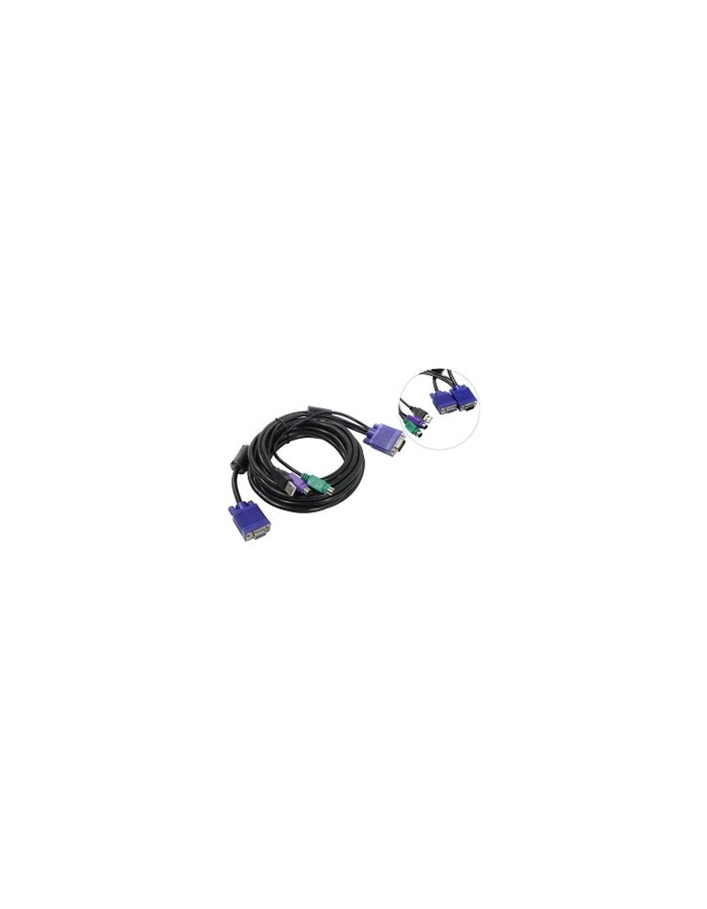 ProCase [CE0500] Кабель 5.0м PS/2 + USB для KVM переключателей Procase  серии Е