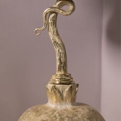 Столик декоративный Жемчужный гранат Айвори Мраморное золото