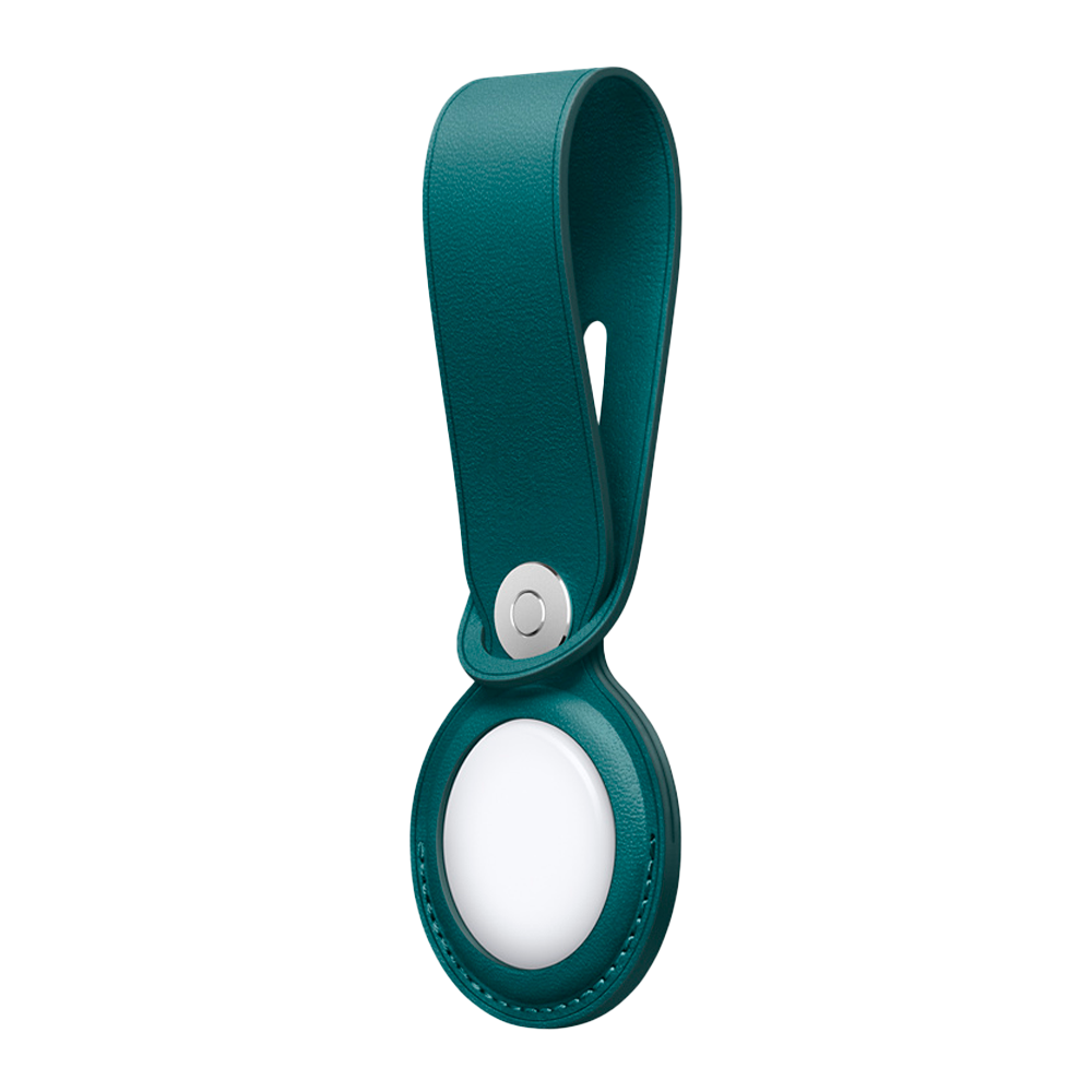 Кожаный брелок-подвеска Apple Leather Loop для AirTag, Forest Green (Зеленый лес)