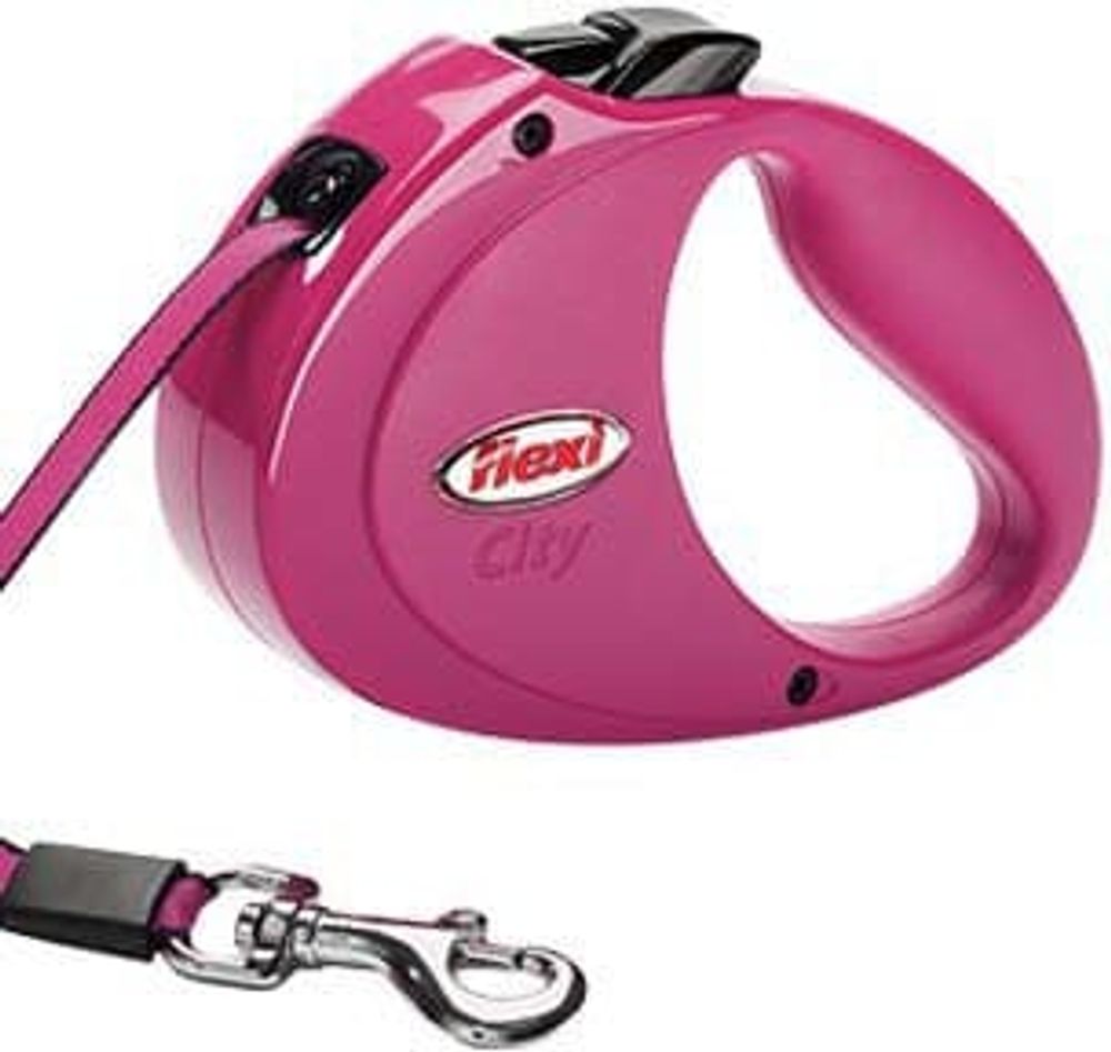 FLEXI рулетка City S (до 35 кг) ремень 2 м розовая FLEXI рулетка City S (до 35 кг) ремень 2 м розовая