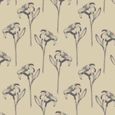 Цветы лилии на бежевом фоне.