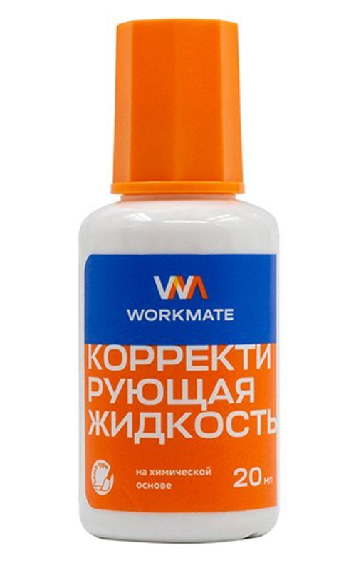 Корректирующая жидкость Workmate, 20 мл, на химической основе, с кистью