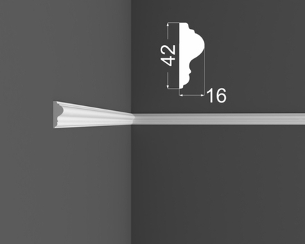 Молдинг для стен декоративный МДФ DeArtio под покраску M 2.42.16