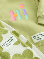 Толстовка с капюшоном и брюки в комплекте для девочки Next E54-954, Салатовый, Белый