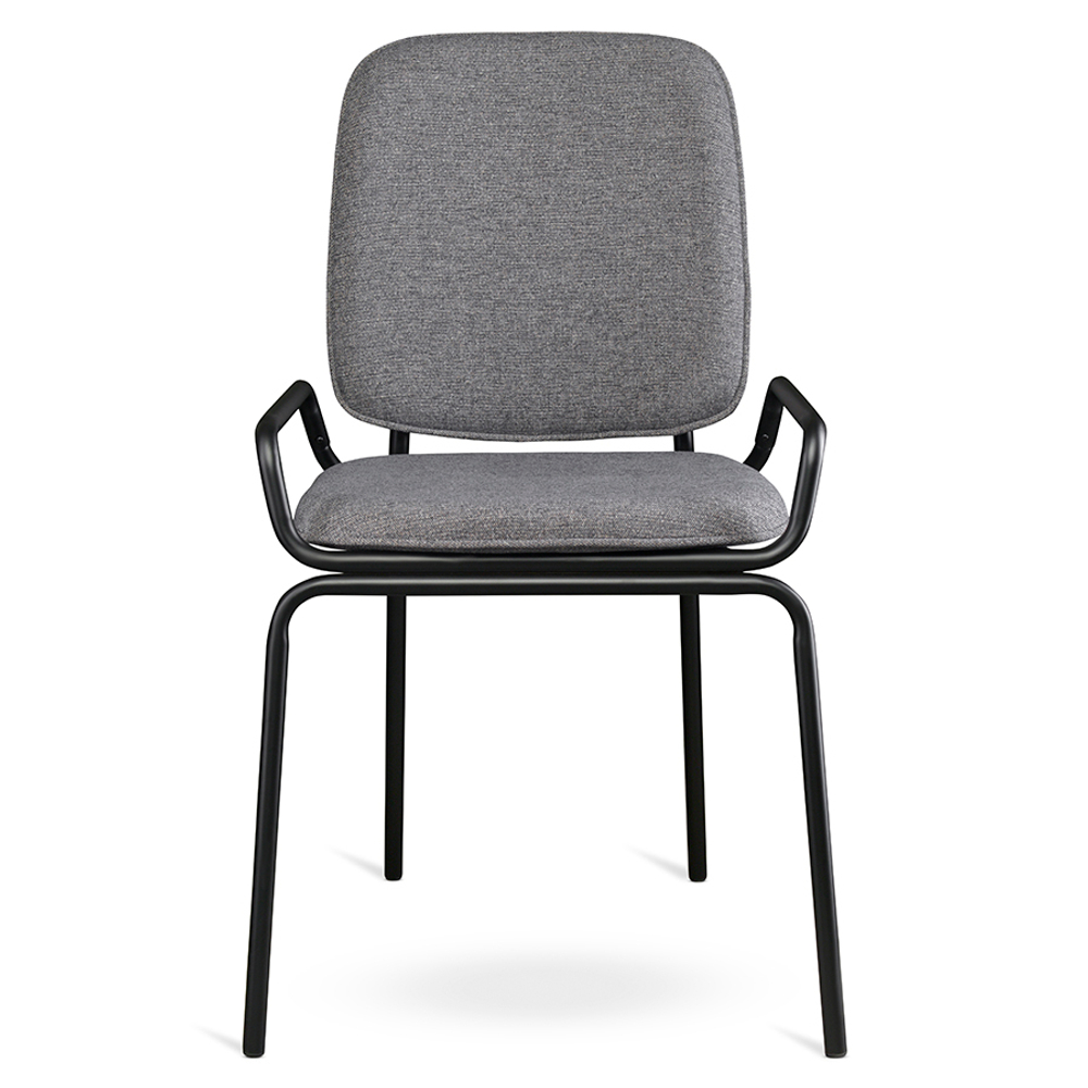 Стул ror, double frame, рогожка, черный /серый