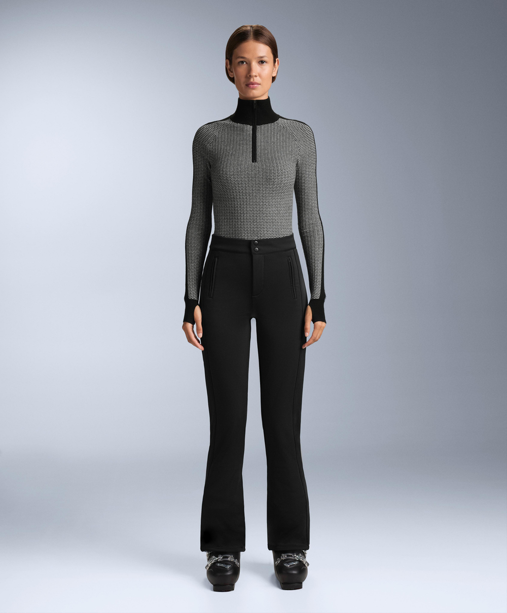 Oysho Термофутболка с жаккардовым узором, черный