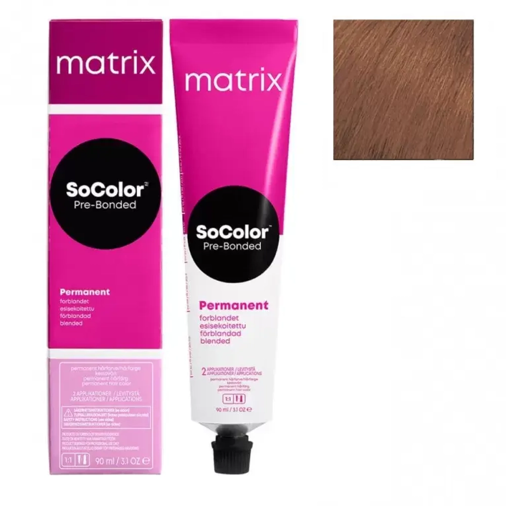 Matrix SoColor Pre-Bonded 7MG Блонд мокка золотистый Крем-краска для волос, 90мл