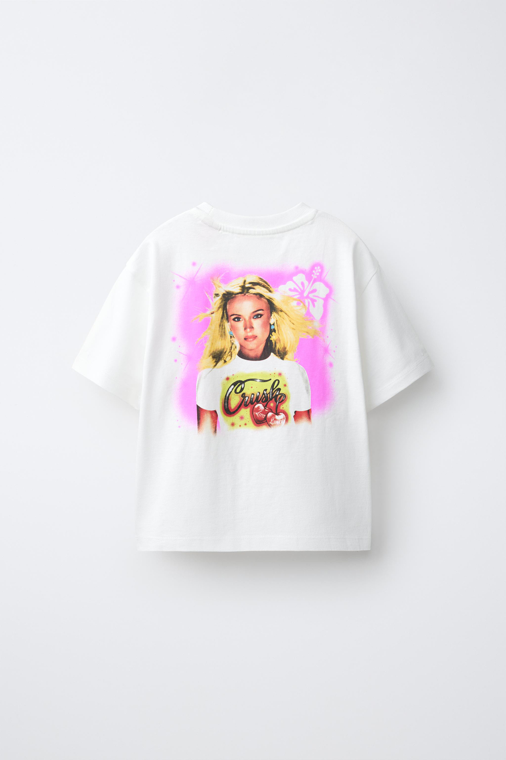 ZARA ФУТБОЛКА ZARA LARSSON ©, БЕЛЫЙ
