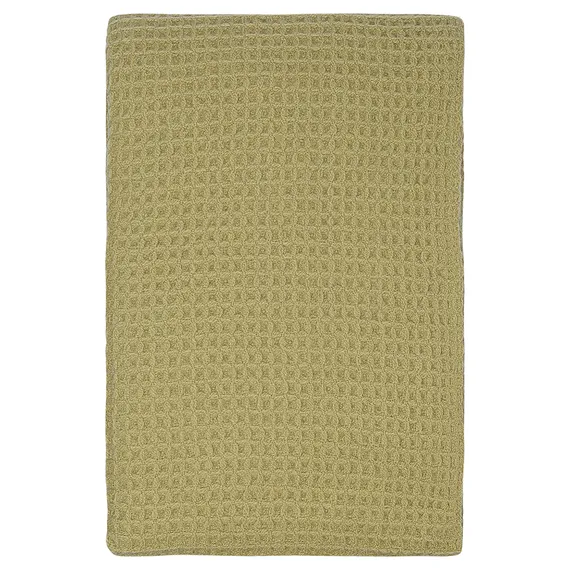 Плед из шерсти травянисто-зеленого цвета из коллекции essential, 130х180 см
