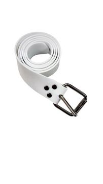 Ремень с марсельской пряжкой белый