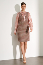 51439 Платье женское (бежево-коричневый)