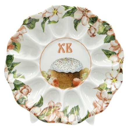 Блюдо для фаршированных яиц "ПАСХА" 22 см, Беларусь.