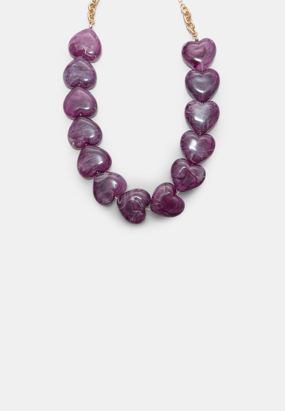 STRADIVARIUS Колье в форме сердца, сиреневый