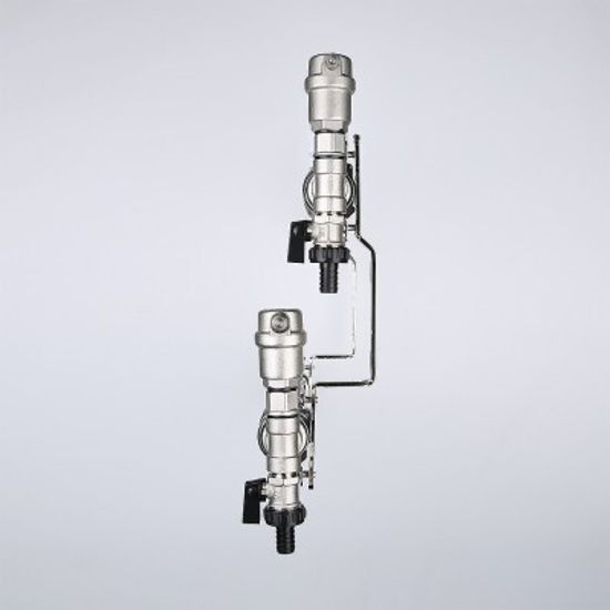 Коллекторный блок Valtec 1"х3/4" 8 выходов (нерж. сталь) VTc.588.EMNX.0608