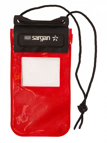 Чехол водонепроницаемый Sargan Сухов ОК для телефона с окном для документов 12см*18см красный