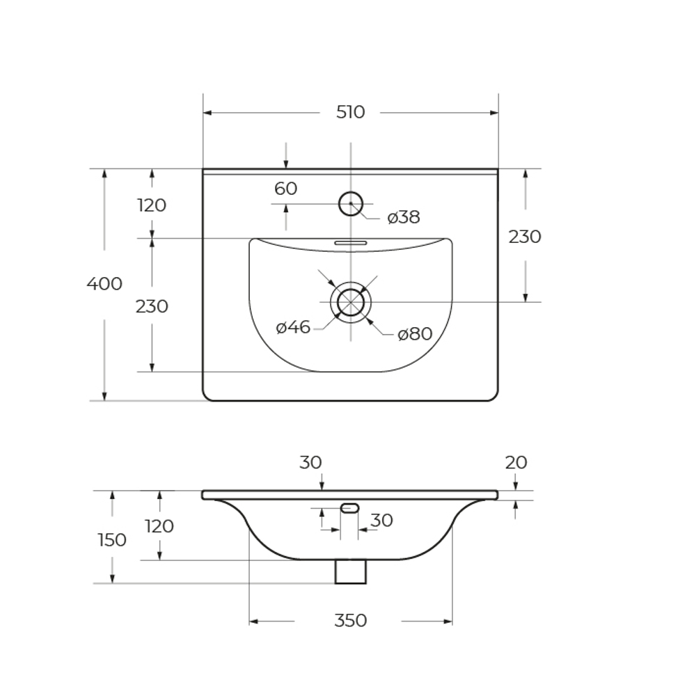 Тумба подвесная с раковиной BelBagno ETNA39-500/390-2C-SO-RW-P+BB-8099-3-50