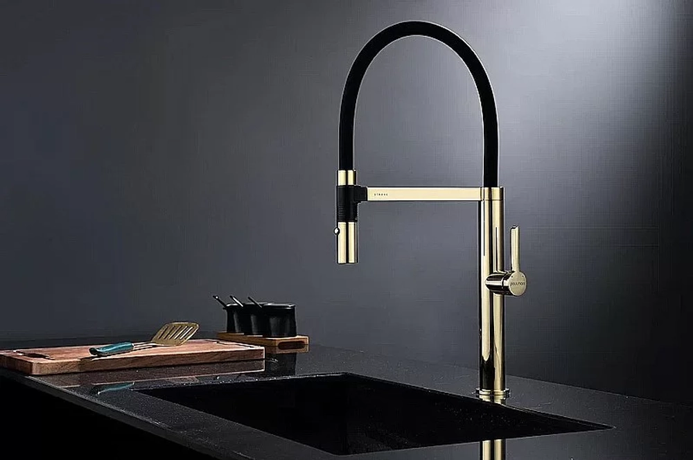 Смеситель для кухни Paulmark Leader Le214101-G золото