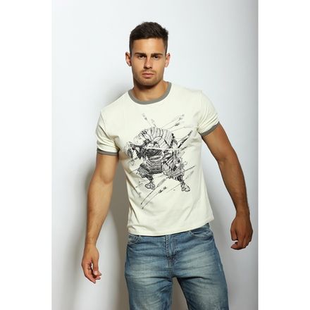 Мужская футболка бежевая с принтом Scandaloso 050341m-EP