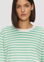 Полосатая рубашка из хлопкового джерси с длинными рукавами s.Oliver