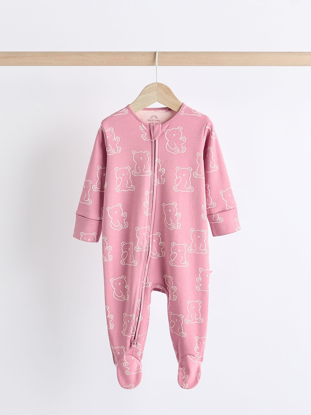 Комбинезон / Cлип для малышей Next N74-893, 3 шт., Белый, Розовый