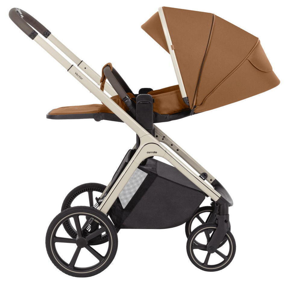Коляска Carrello Vector CRL-6550 и автокресло Cybex Aton S2 Ocean Blue 3 в 1 Coral Beige