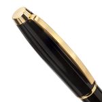 Ручка подарочная шариковая GALANT "ABRIS", корпус черный, золотистые детали, узел 0,7 мм, синяя, 143500