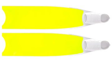 Лопасти Leaderfins Neon Yellow Ice (стеклотекстолит) желтые, с белой отбортовкой, без наклейки, 20°