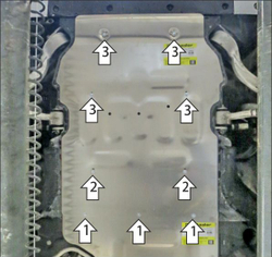 Защита картера двигателя. 4 мм, Алюминий. для Land Rover Range Rover L460 2022-н.в., Motodor.343202