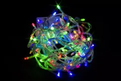 Светодиодная нить 7 м., 220V, 100 разноцветных LED ламп, контроллер, прозрачный провод, Winner (m.01.5T.100-)
