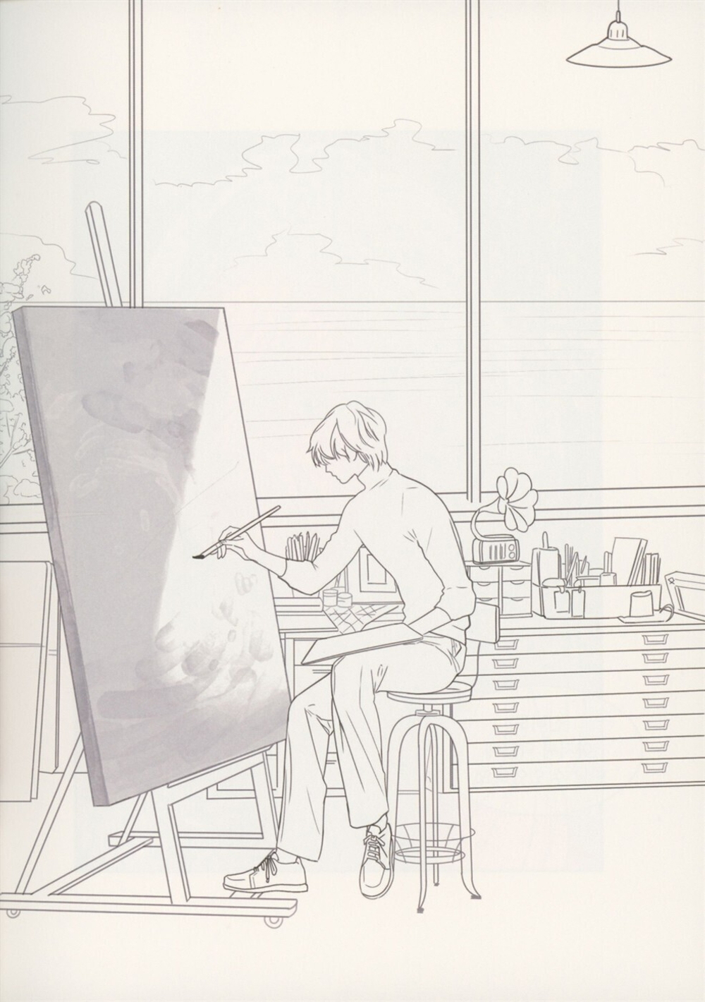 Mystery. Korean Webtoon. Coloring Book