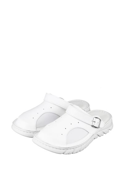 15 | "Kina" | Белые женские медицинские сабо натуральная кожа