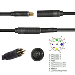 Провод кабель на мотор для Kugoo S (две части: на мотор и контроллер)