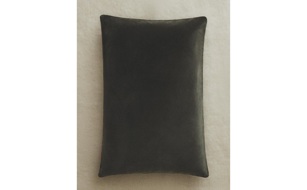 Zara Home наволочка декоративная из хлопка, хаки, 40x60 см