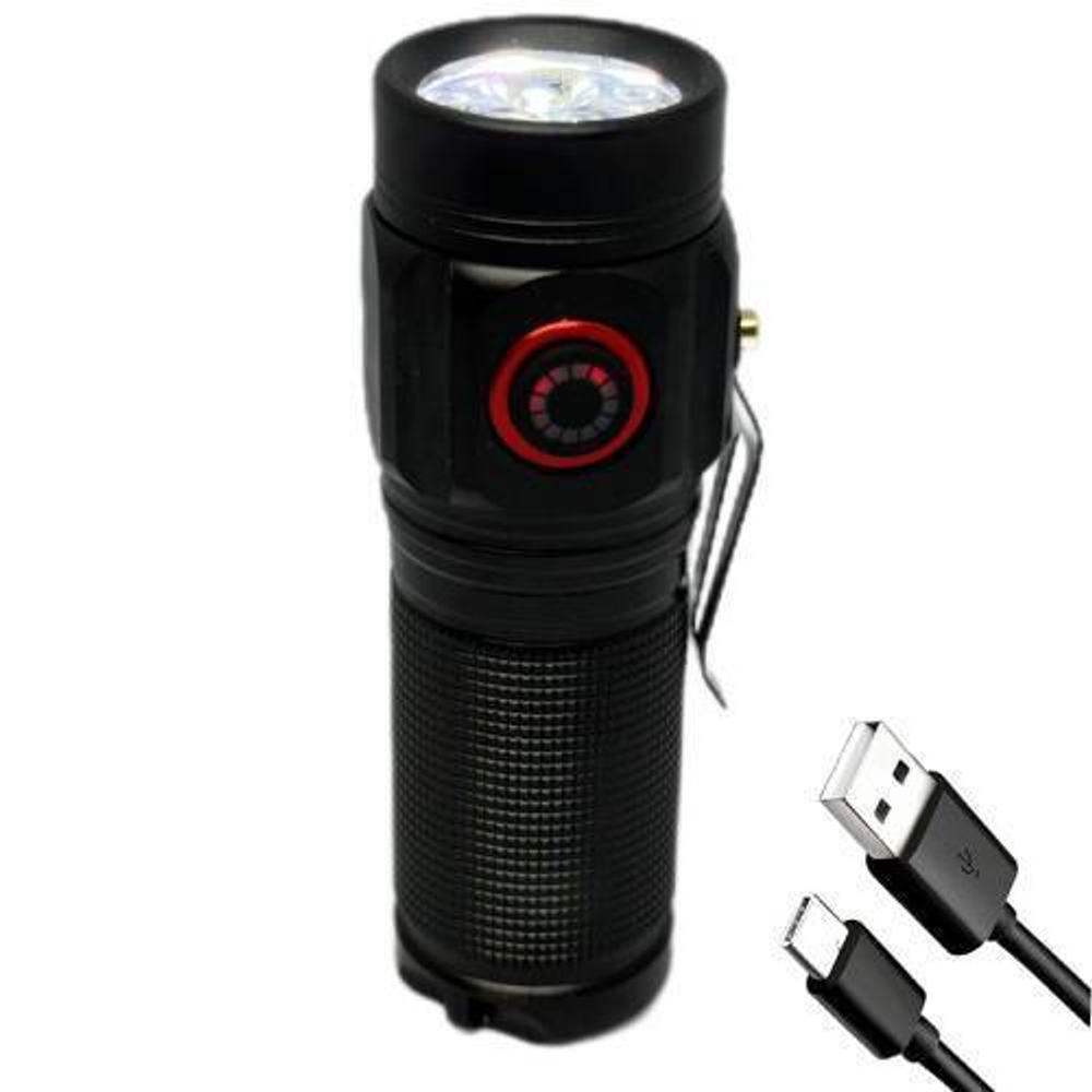 Светодиодный фонарик 3 диод (металл. корпус) W5182/ЭЭЭ