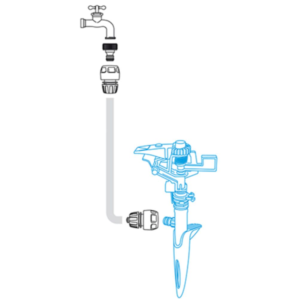 Дождеватель для полива GF GF80005624 импульсный секторный для огорода SPIT 1