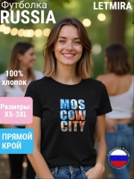 Футболка принт Москва