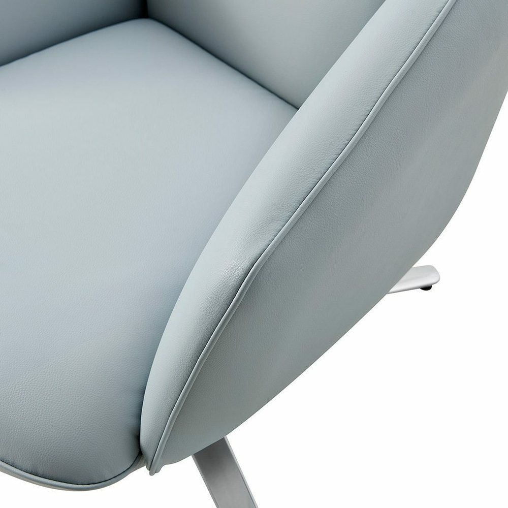 Кресло ZUCCA-R голубое LITCHI-#3