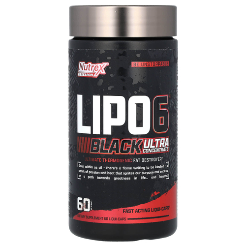 Nutrex Research, LIPO-6 Black, ультраконцентрат, 60 капсул