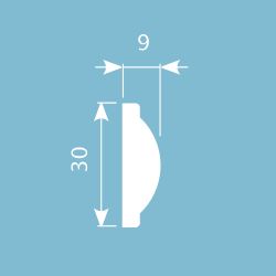 Молдинг Ecopolymer, 30x9 мм