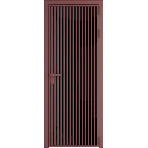 Алюминиевая дверь 11AG красный антрацит остеклённая