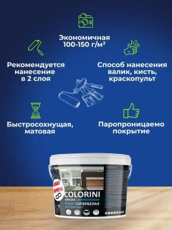 Краска COLORINI PROFI для Фасадов силиконовая супербелая 12кг