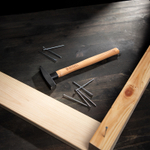 Молоток слесарный, 200 г, кованый квадратный боек, буковая рукоятка Denzel 10426