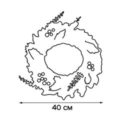 ULD-T4040-020-SNA-3AA WARM WHITE IP20 WREATH Украшение светодиодное Венок. на батарейках 3АА не в-к. 40х40см. 20 светодиодов. Теплый белый свет. TM Uniel