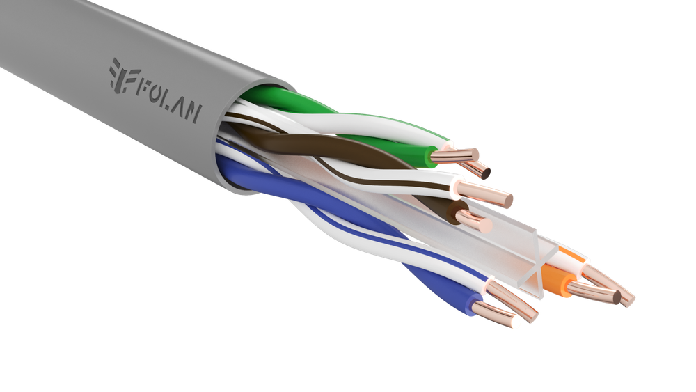 FOLAN U/UTP Cat 6 PVC нг(А)-LS 4х2х0,57