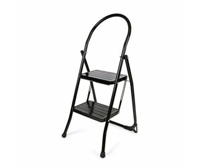 Стремянка, лестница Nika, 2 ступени, с широкими ступенями, складная,  из стали, СМШ2/Ч